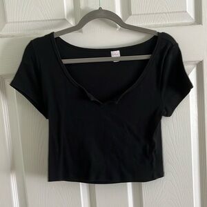 Black Cropped Top